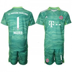 Camisola Bayern de Munique Guarda-redes Manuel Neuer 1 Criança Equipamento Terceiro 2021-2022 Manga Curta